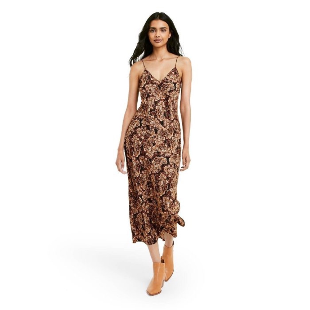 NEW Nili Lotan Paisley Print Slip Dress Size Small